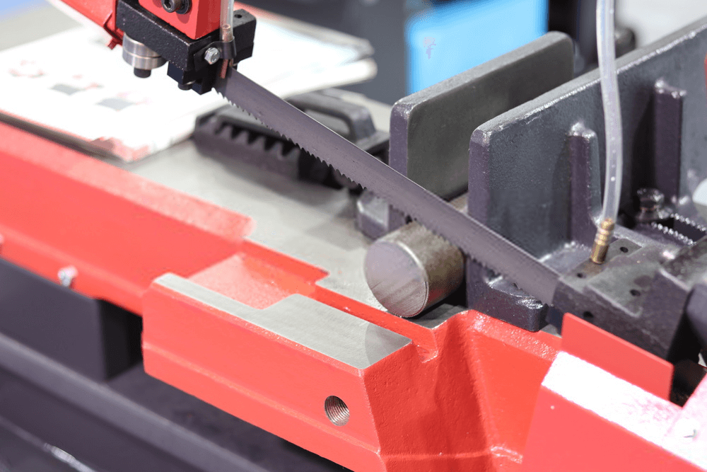 band saw machine cutting steel bar band saw machine cutting steel bar