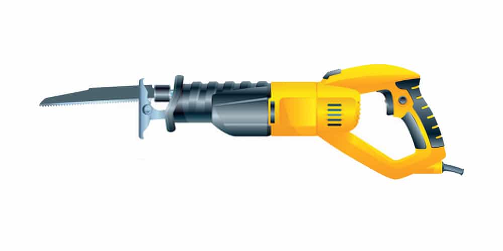 Reciprocating saw and saw blade Vector Reciprocating saw and saw blade