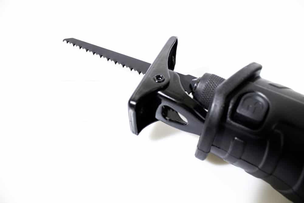 Reciprocating saw with a Bi-Metal blade Reciprocating saw with a Bi-Metal blade