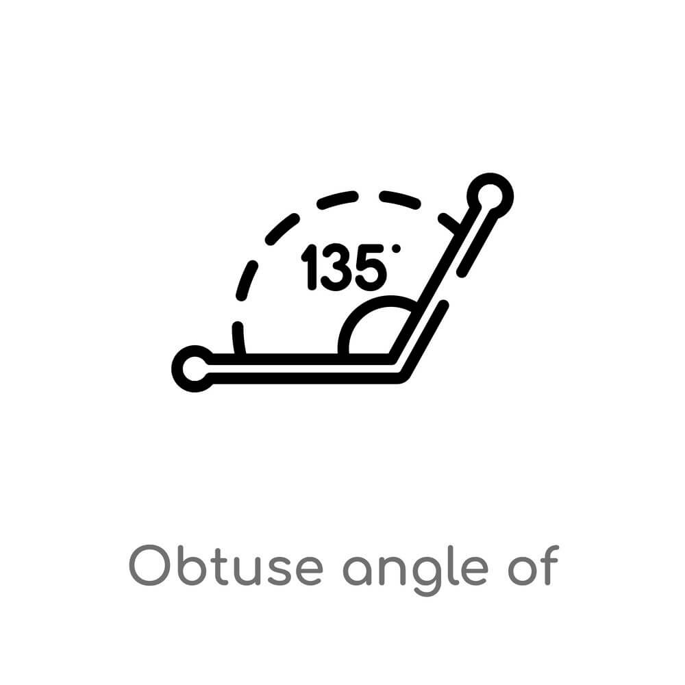 obtuse angle of 135 degrees Obtuse angle of 135 degrees