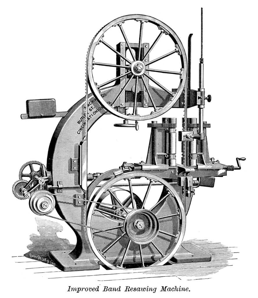 Band-saw A classic style Bandsaw illustration