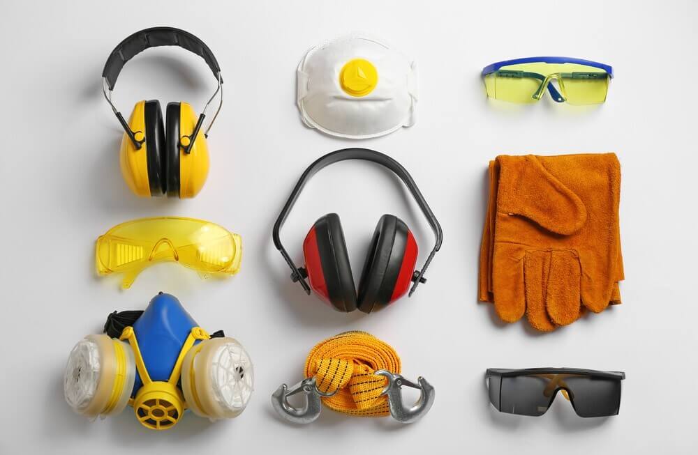 safety-equipment safety equipment on white background